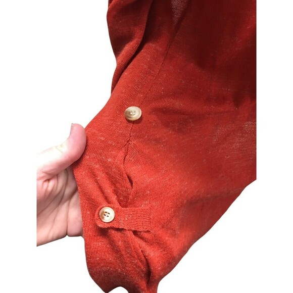 Moth Cardigan Women's Size Medium Orange Long Sleeve Sweater Wool Blend - Picture 5 of 9